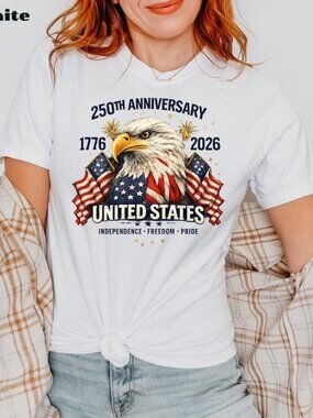 250th Anniversary United States Shirt, Patriotic Eagle T-Shirt, America 1776 254